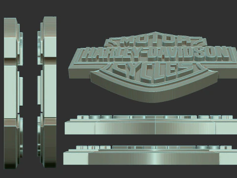 Harley Davidson Logo 3D Print Model
