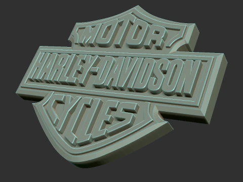 Harley Davidson Logo 3D Print Model