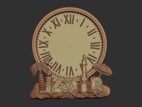 Izmir city wall clock 3D Baskı Modeli