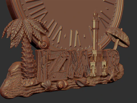 Izmir city wall clock 3D Print Model