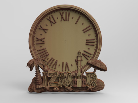 Izmir city wall clock Model do druku 3D