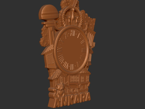 Ankara city Wall Clock Modelo de Impressão 3D