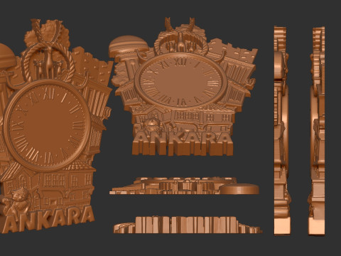 Ankara city Wall Clock Modelo de Impressão 3D