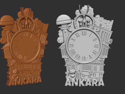 Ankara city Wall Clock Modelo de Impressão 3D