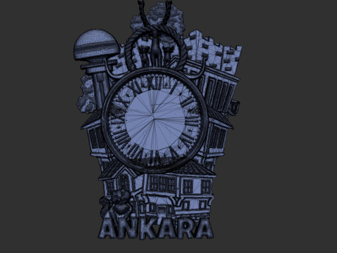 Ankara city Wall Clock Modelo de Impressão 3D