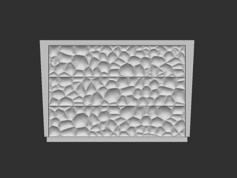Three Drawer Storage Cabinet Model Cetak 3D