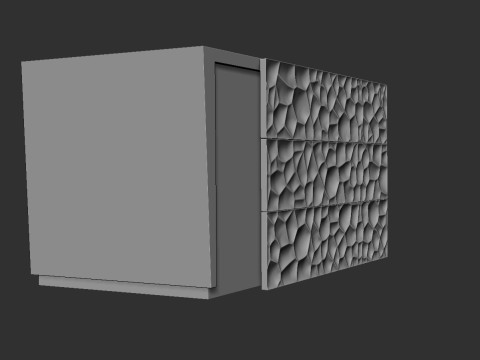 Three Drawer Storage Cabinet Model Cetak 3D