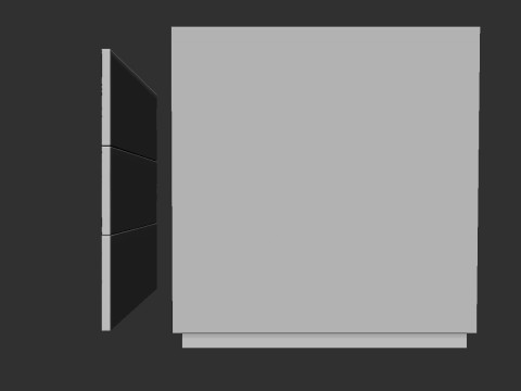 Three Drawer Storage Cabinet Model Cetak 3D