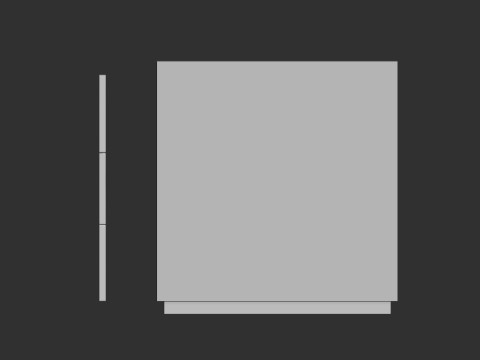 Three Drawer Storage Cabinet Model Cetak 3D