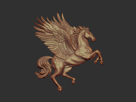 Pegasus bas relief 3D Druckmodell