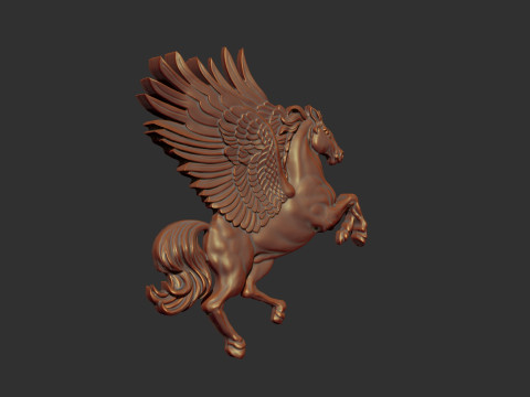 Pegasus bas relief 3Dプリントモデル