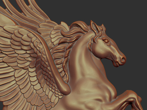 Pegasus bas relief 3Dプリントモデル