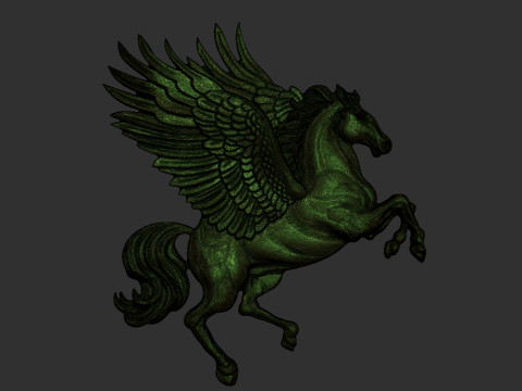 Pegasus bas relief 3Dプリントモデル
