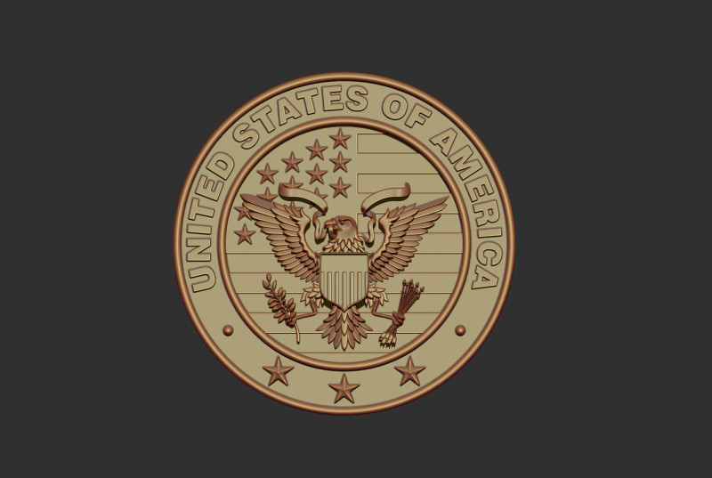 USA Army Veteran Medal 3D Print Model .c4d .max .obj .3ds .fbx .stl .blend 