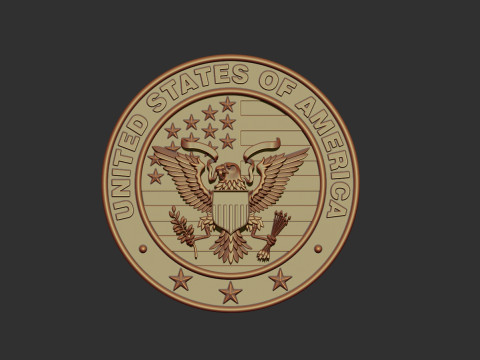 USA Army Veteran Medal Model do druku 3D
