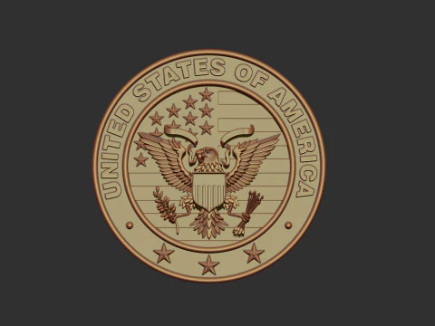 USA Army Veteran Medal 3D Print Model