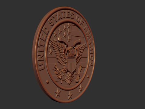 USA Army Veteran Medal 3D Print Model