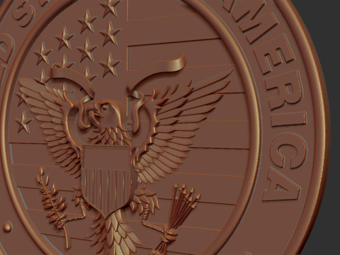 USA Army Veteran Medal 3D Print Model