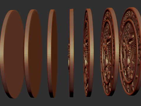 USA Army Veteran Medal 3D Print Model