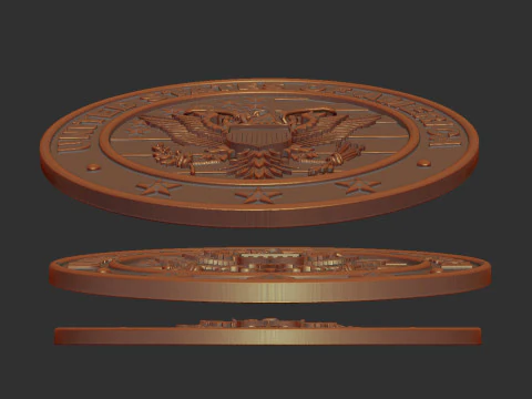 USA Army Veteran Medal 3D Print Model