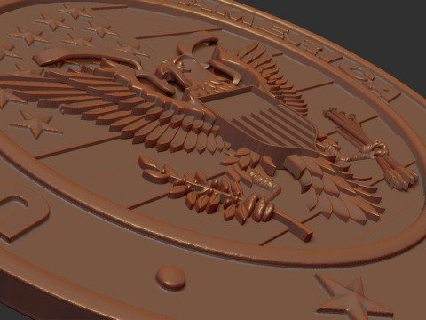 USA Army Veteran Medal 3D Print Model