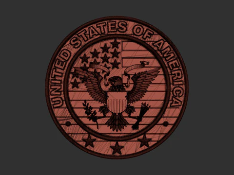 USA Army Veteran Medal 3D Print Model
