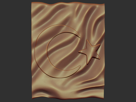 Turkiye Flag 3D 打印模型