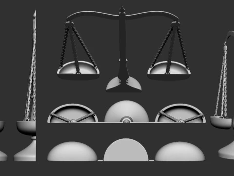 Scales Bas relief 3D Print Model