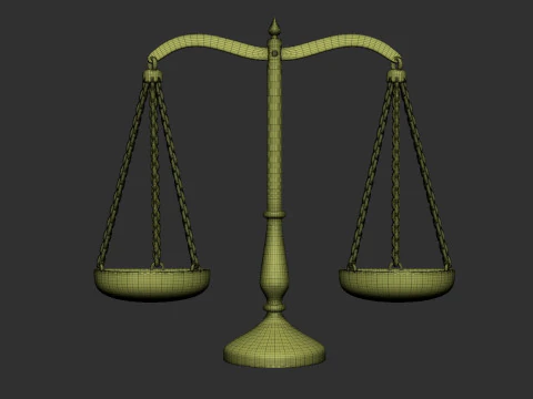 Scales Bas relief 3D Print Model