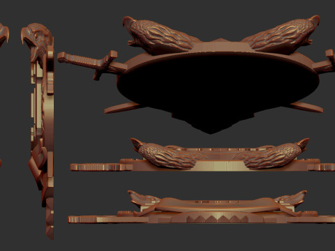 Harley Davidson Emblem Bas Relief 3Dプリントモデル