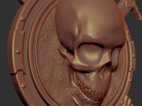 Skull Shield and Sword Modello di stampa 3D