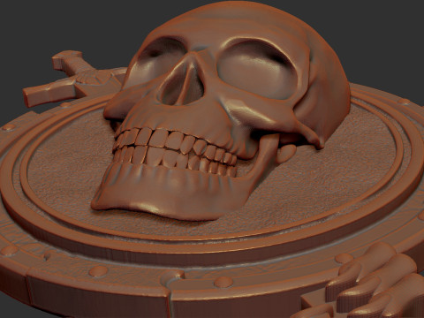 Skull Shield and Sword Modello di stampa 3D