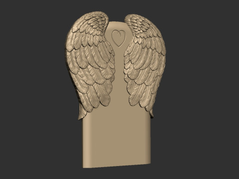 Angel wing headstone Modèles 3D en vedette