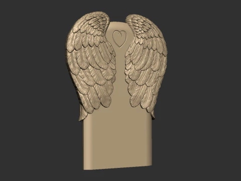 Angel wing headstone 3D Print Model