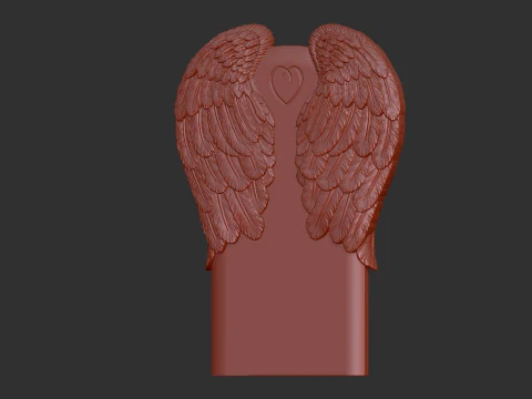 Angel wing headstone 3D Print Model