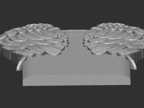 Angel wing headstone 3D Print Model