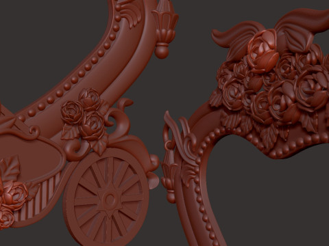 Pumpkin Carriage Photo Frame 3D Принт Модель