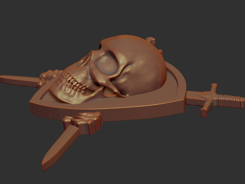 Skull Shield and Sword 3D printmodel