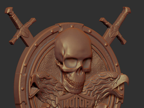 Harley Davidson Bas Relief 3Dプリントモデル