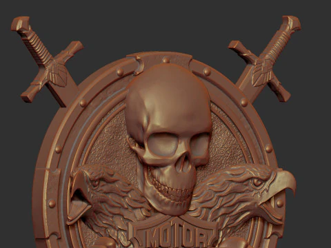 Harley Davidson Bas Relief 3D Print Model