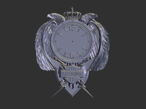 Harley-Davidson-Wanduhr 3D Druckmodell