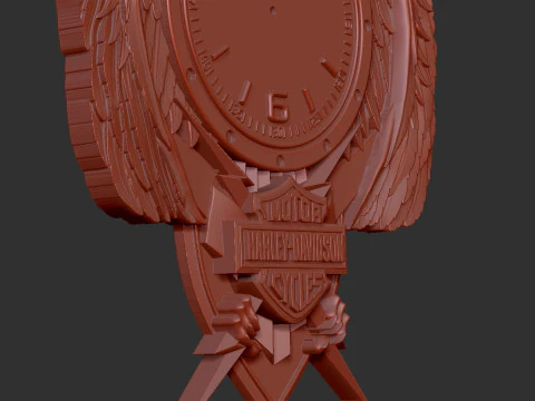 Zegar ścienny Harley Davidson Model do druku 3D