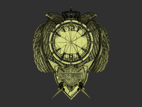 Harley Davidson Wall Clock 3D printmodel