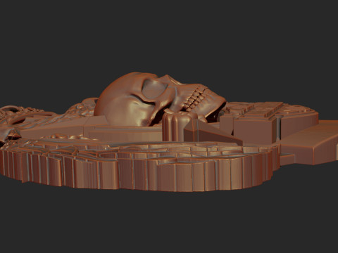 Harley Davidson Logo with Eagle Skull and Wings 3D Print Model