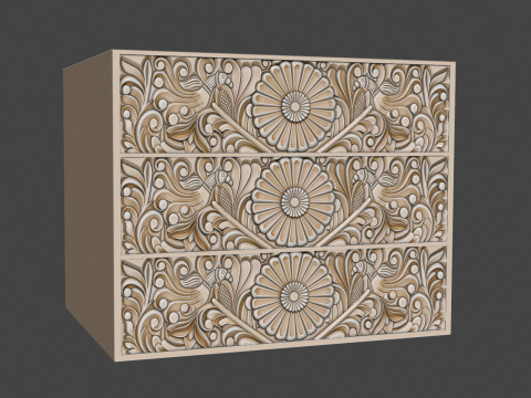 Classic Dresser Drawer Carving Model Model do druku 3D