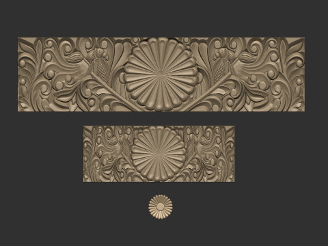 Classic Dresser Drawer Carving Model 3D 打印模型