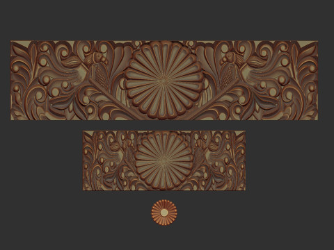 Classic Dresser Drawer Carving Model 3D 打印模型