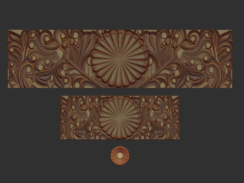 Classic Dresser Drawer Carving Model 3D Print Model