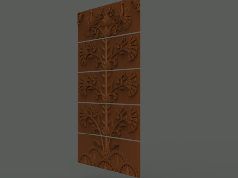 Five-Drawer Dresser Cnc Carving Modèles 3D en vedette