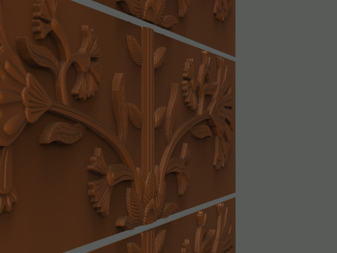 Five-Drawer Dresser Cnc Carving Modèles 3D en vedette